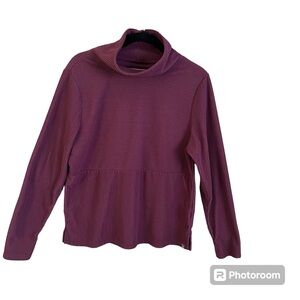 The American Outdoorsman purple corduroy cowl neck shirt, Large